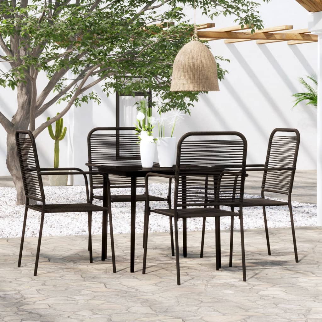 Set De Mobilier Pentru Grădină, 3 Piese, Negru
