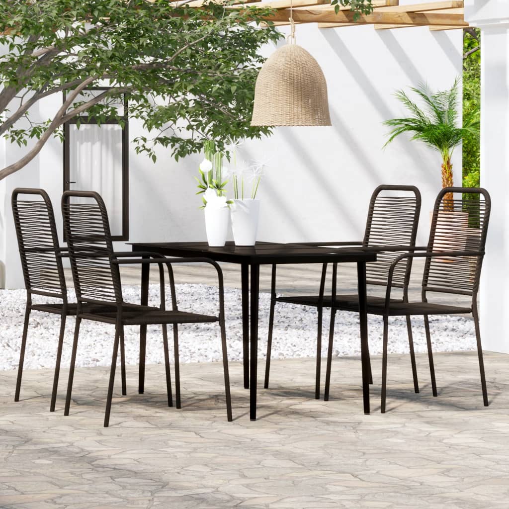 Set De Mobilier Pentru Grădină, 3 Piese, Negru