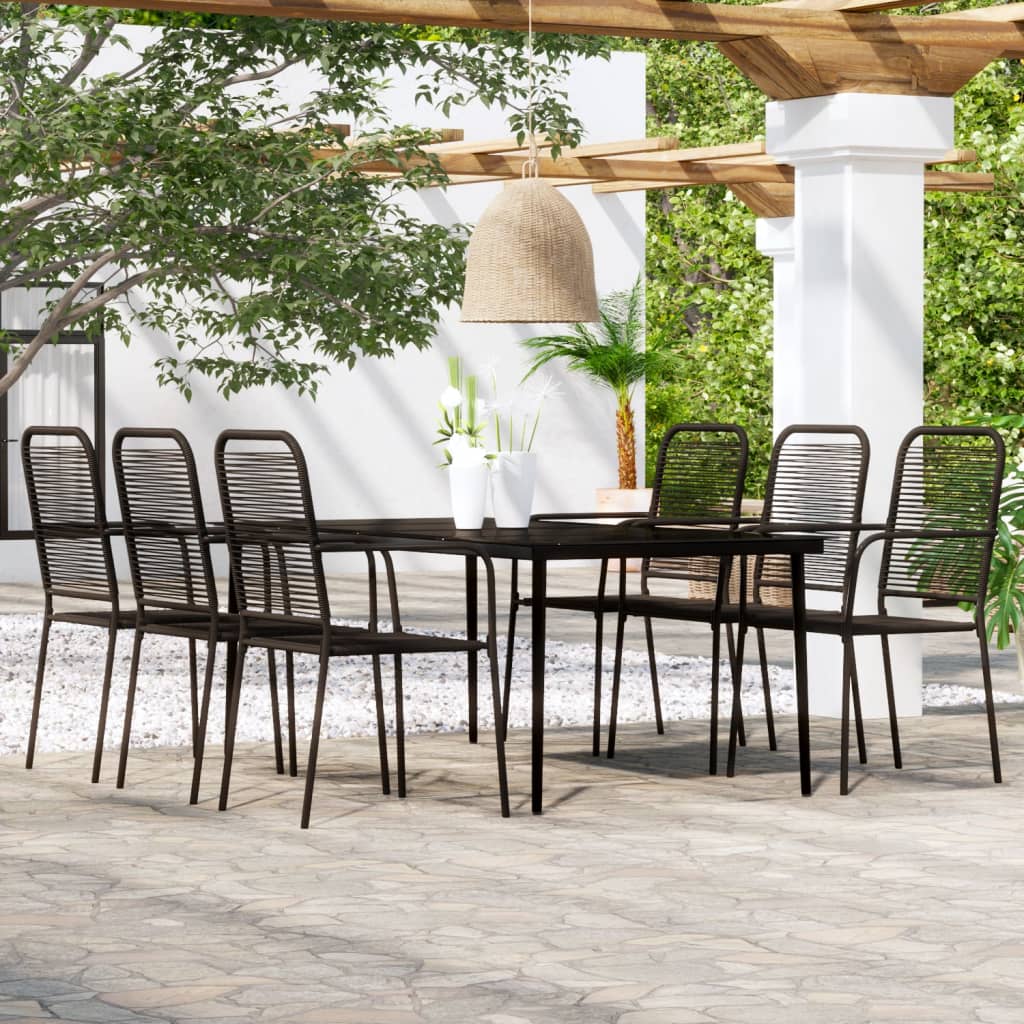 Set De Mobilier Pentru Grădină, 3 Piese, Negru