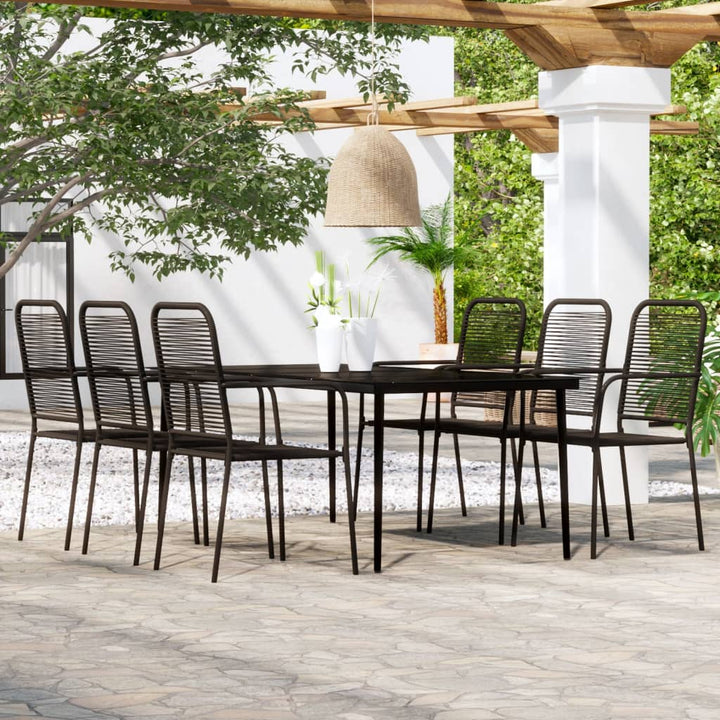 Set De Mobilier Pentru Grădină, 3 Piese, Negru
