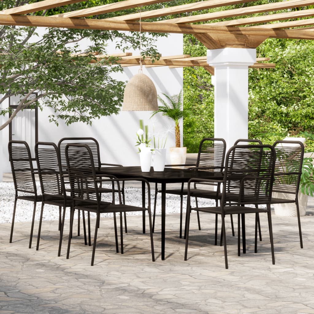 Set De Mobilier Pentru Grădină, 3 Piese, Negru