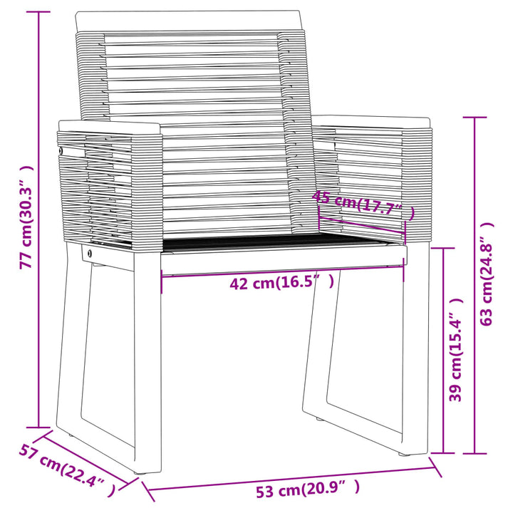 Set Mobilier De Grădină, 7 Piese, Negru