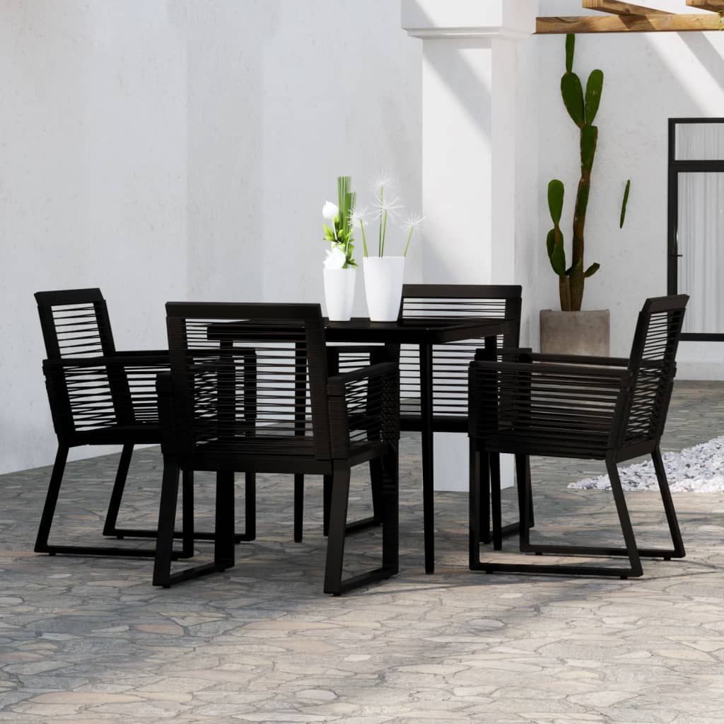 Set De Mobilier Pentru Grădină, 3 Piese, Negru