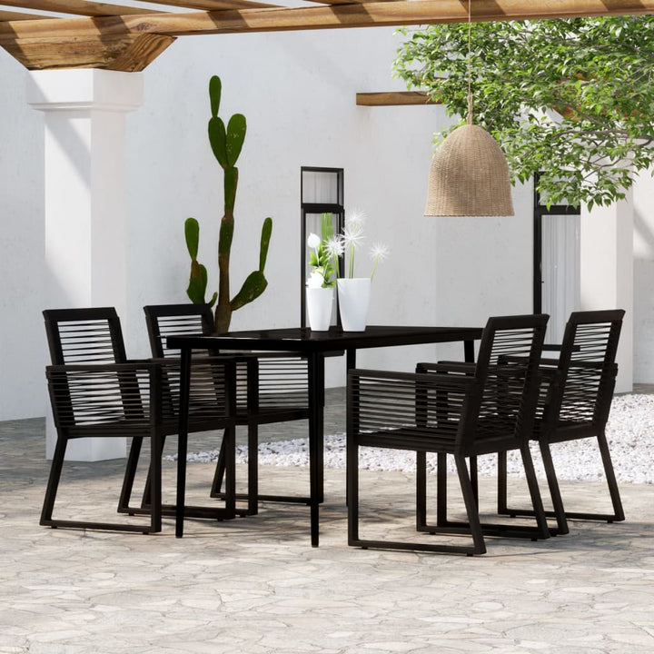 Set De Mobilier Pentru Grădină, 3 Piese, Negru