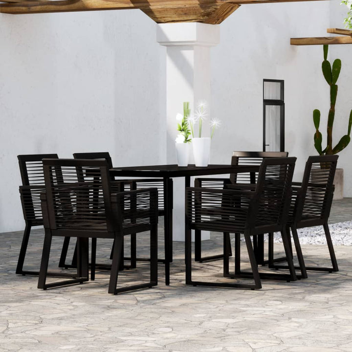 Set De Mobilier Pentru Grădină, 3 Piese, Negru