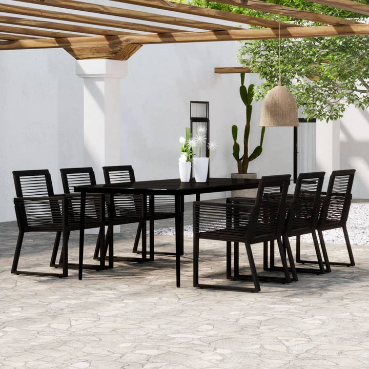 Set De Mobilier Pentru Grădină, 3 Piese, Negru