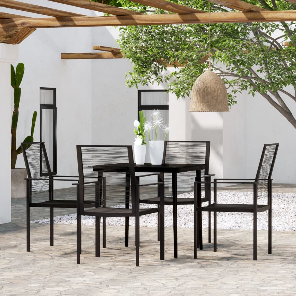 Set Mobilier De Grădină, 3 Piese, Negru