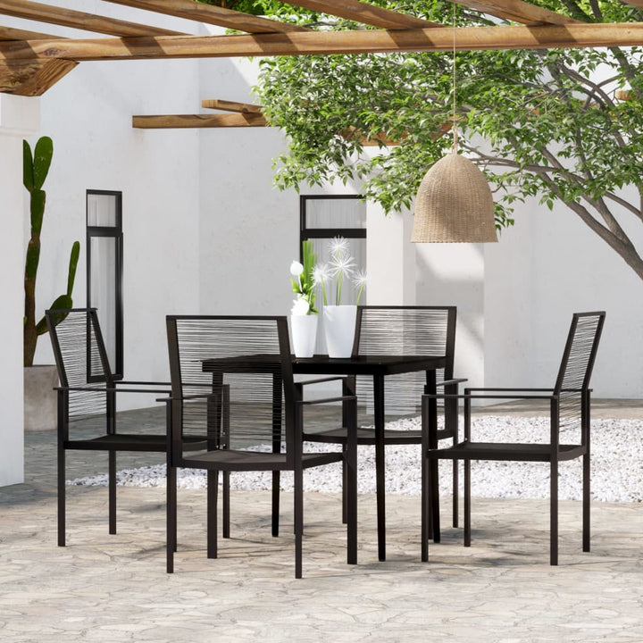 Set Mobilier De Grădină, 3 Piese, Negru