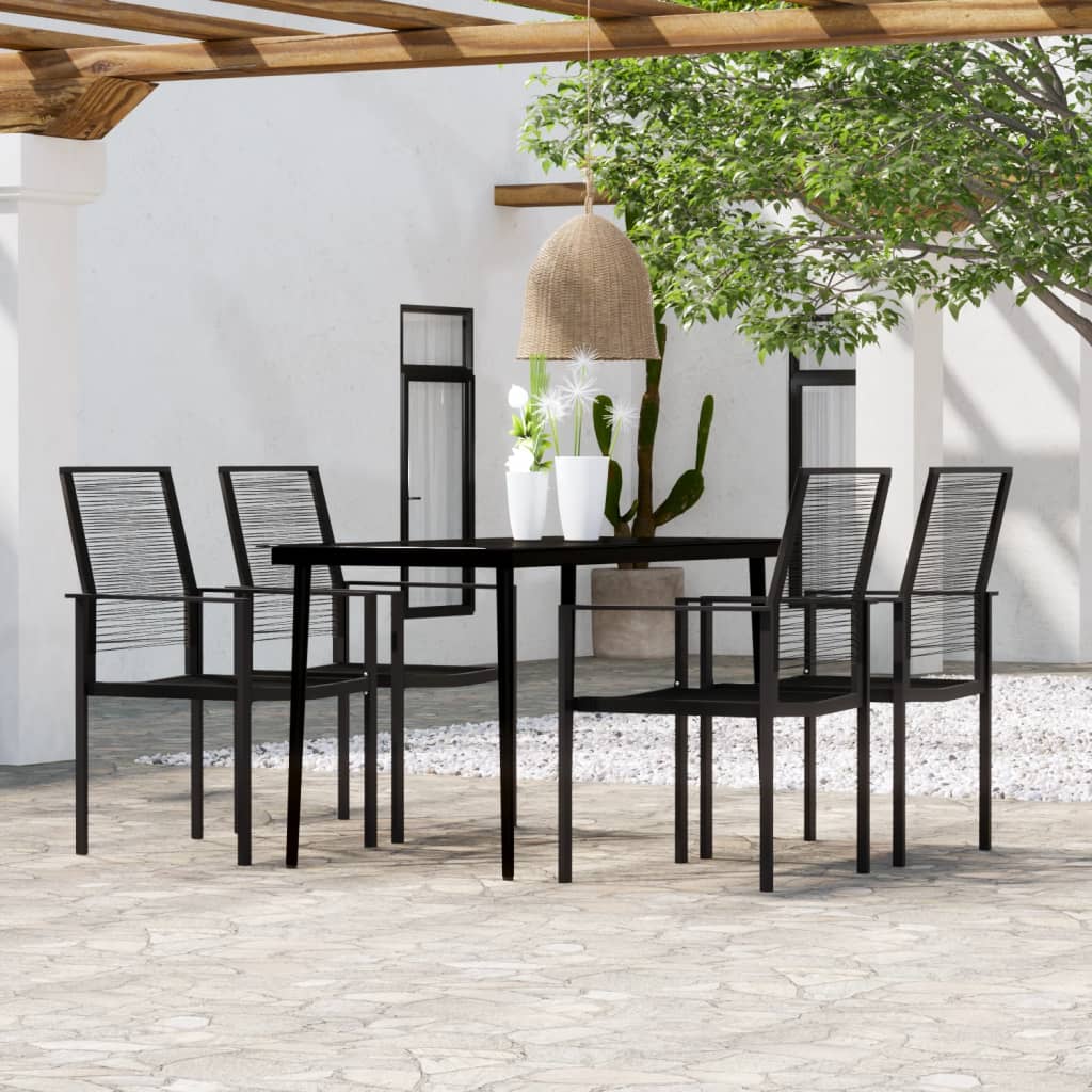 Set Mobilier De Grădină, 3 Piese, Negru