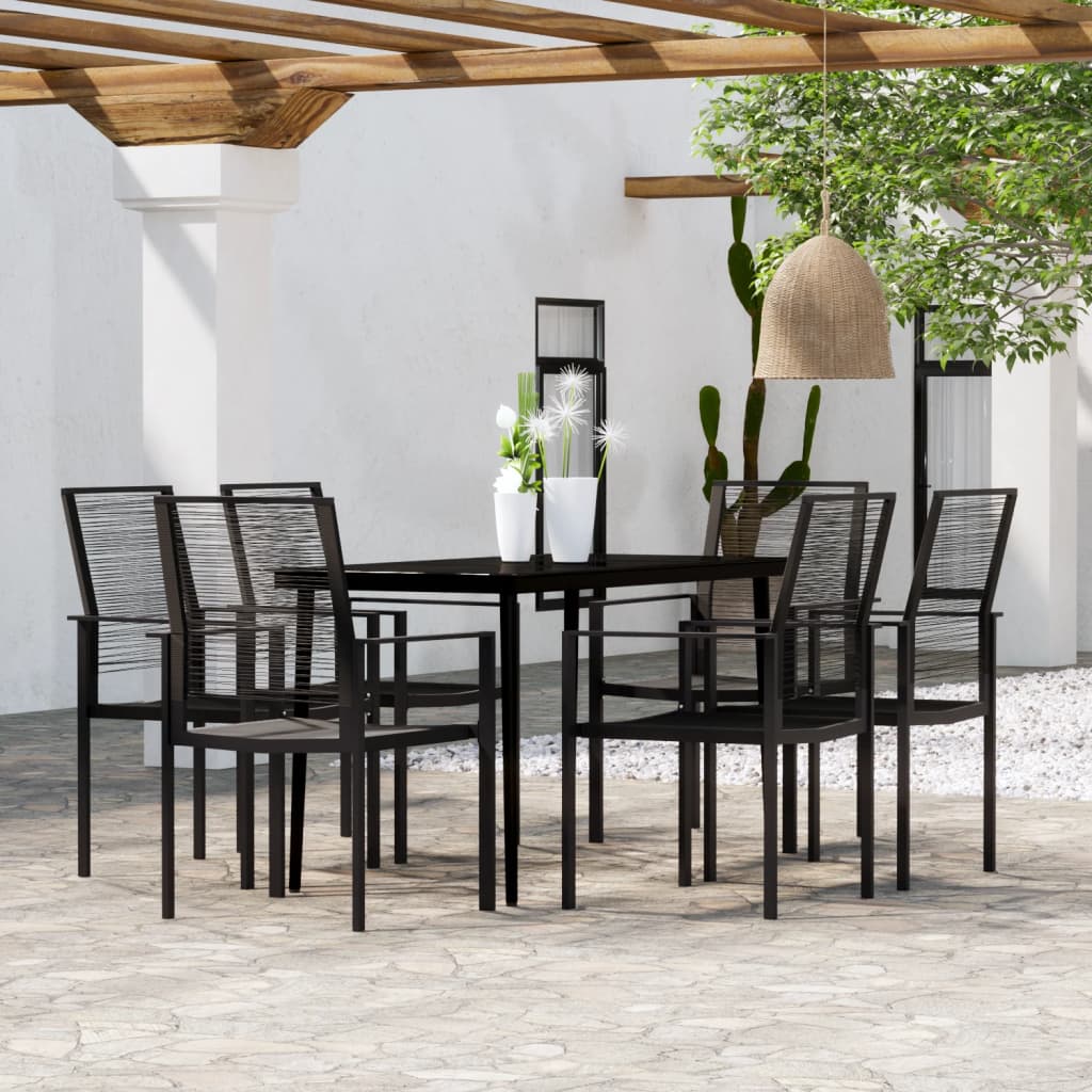 Set Mobilier De Grădină, 3 Piese, Negru