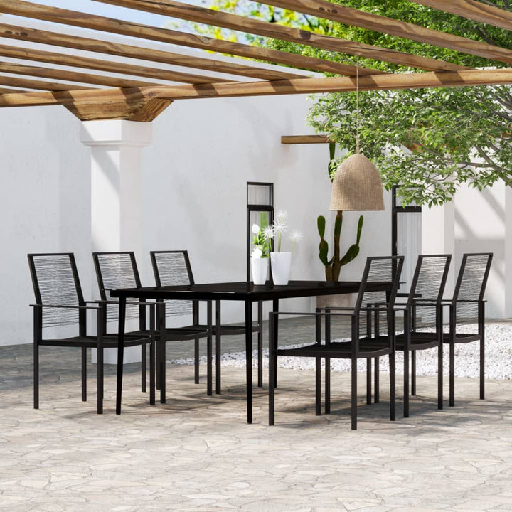Set Mobilier De Grădină, 3 Piese, Negru