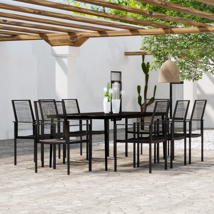Set Mobilier De Grădină, 3 Piese, Negru