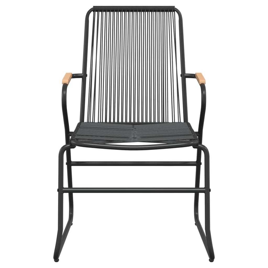 Set Mobilier De Grădină, 7 Piese, Negru, Ratan Pvc