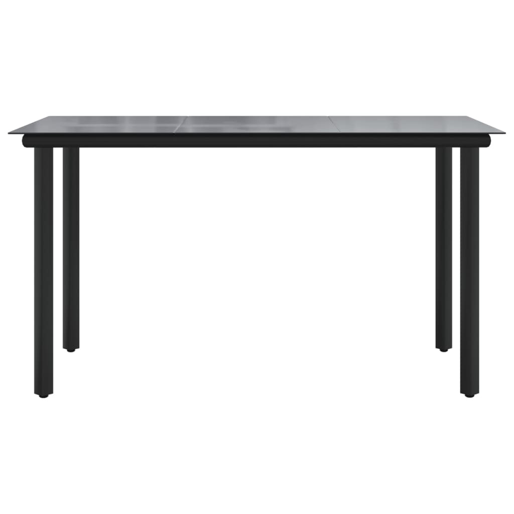 Set Mobilier De Grădină, 7 Piese, Negru, Ratan Pvc