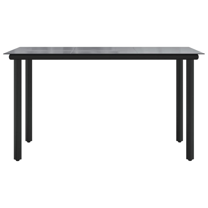 Set Mobilier De Grădină, 7 Piese, Negru, Ratan Pvc