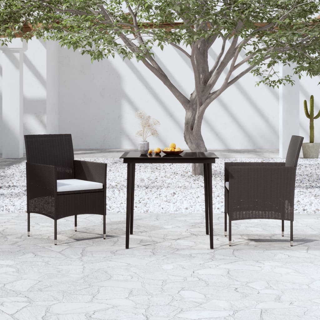Set Mobilier De Grădină Cu Perne, 3 Piese,