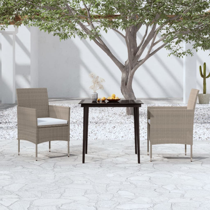 Set Mobilier De Grădină Cu Perne, 3 Piese,