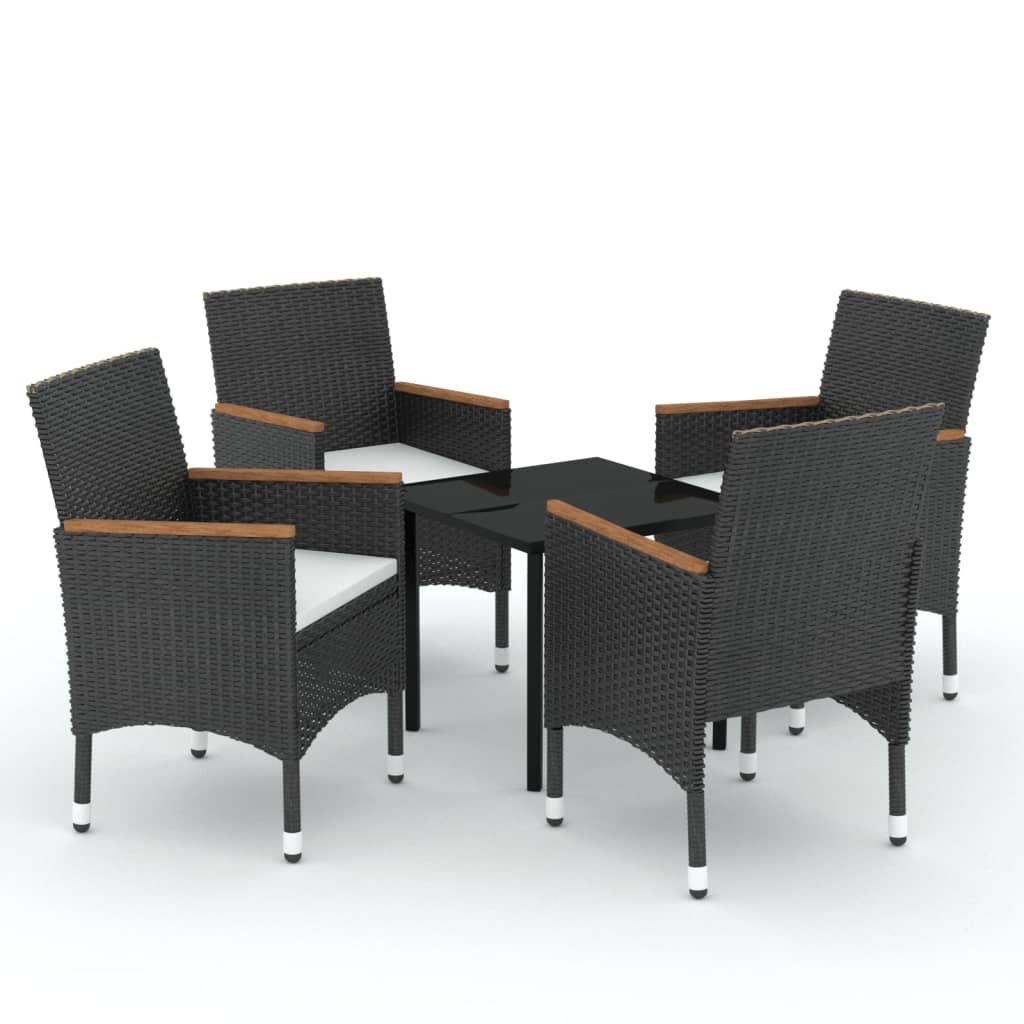 Set Masă Pentru Grădină, 5 Piese, Cu Perne,
