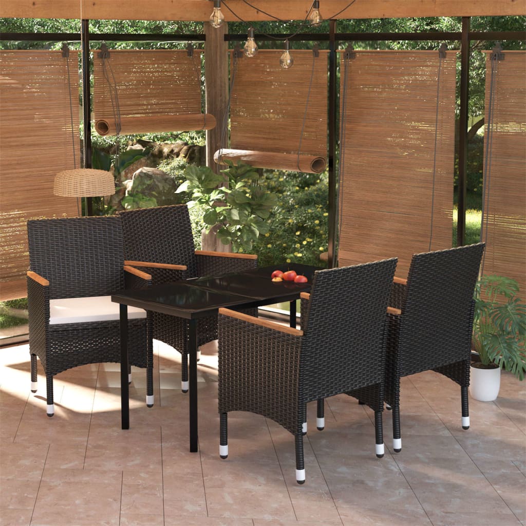 Set Masă Pentru Grădină, 5 Piese, Cu Perne,