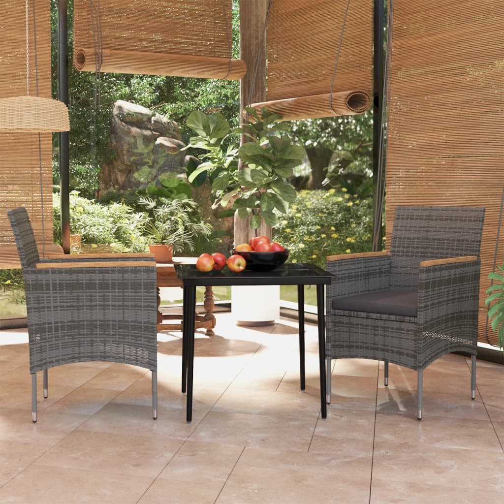 Set Mobilier De Grădină, Cu Perne, 3 Piese,