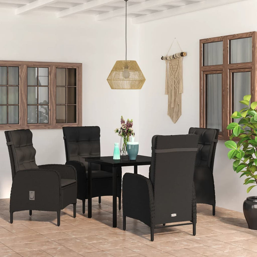 Set Masă Pentru Grădină, 5 Piese, Cu Perne,