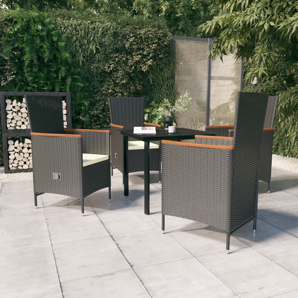 Set Mobilier Pentru Grădină, Cu Perne, 3 Piese, Gri
