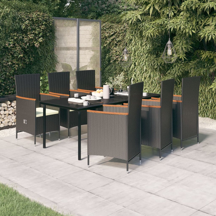 Set Mobilier Pentru Grădină, Cu Perne, 3 Piese, Gri