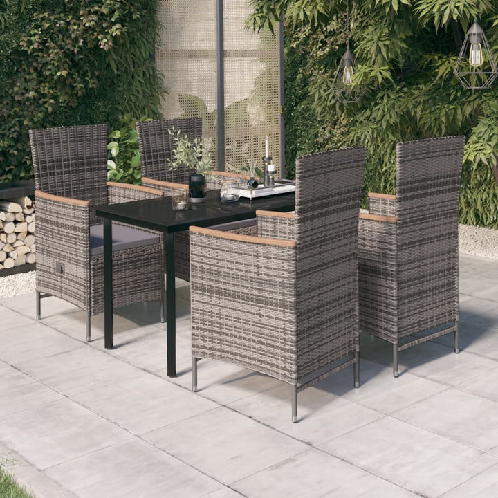 Set Mobilier Pentru Grădină, Cu Perne, 3 Piese, Gri