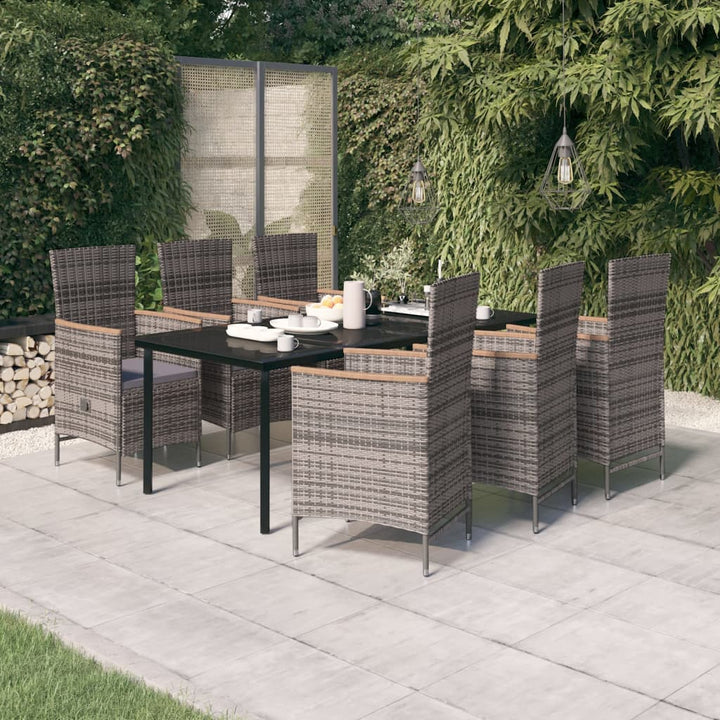 Set Mobilier Pentru Grădină, Cu Perne, 3 Piese, Gri