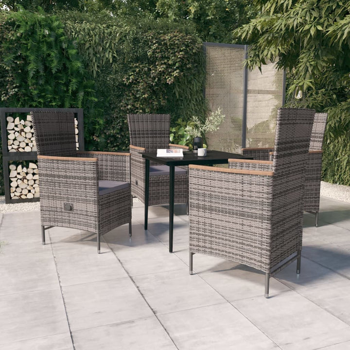 Set Mobilier De Grădină Cu Perne, 3 Piese, Negru