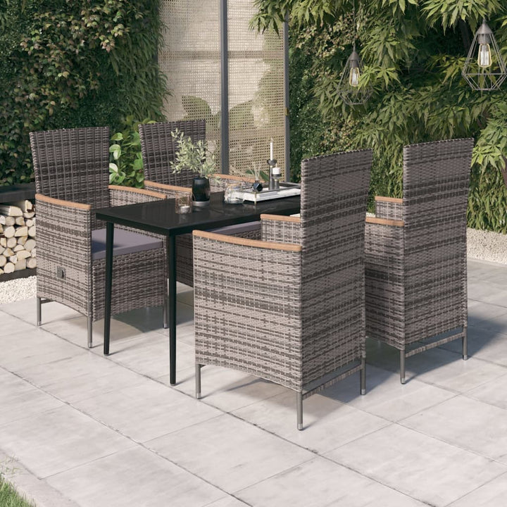 Set Mobilier De Grădină Cu Perne, 3 Piese, Negru