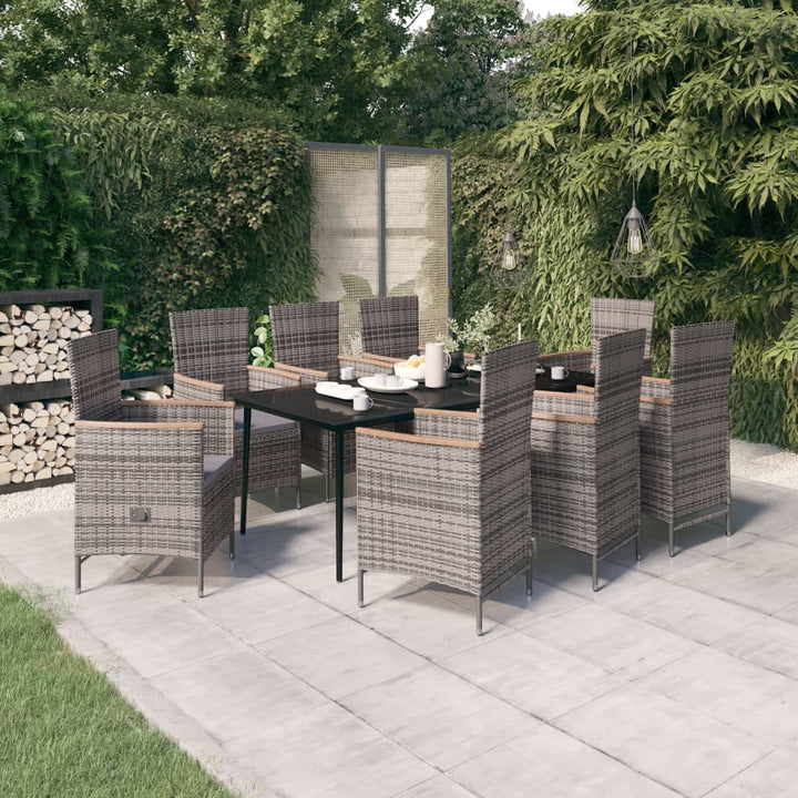Set Mobilier De Grădină Cu Perne, 3 Piese, Negru