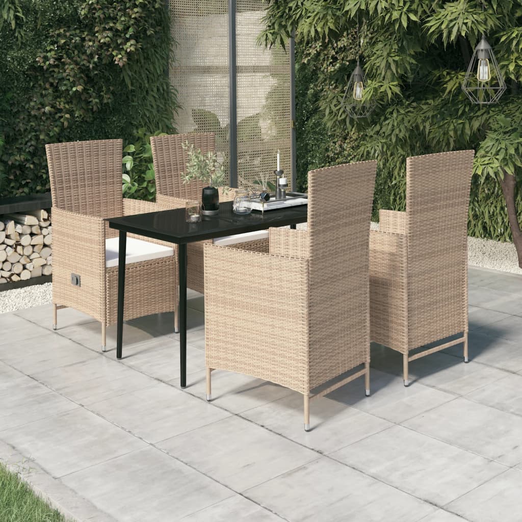 Set Mobilier De Grădină Cu Perne, 3 Piese, Negru