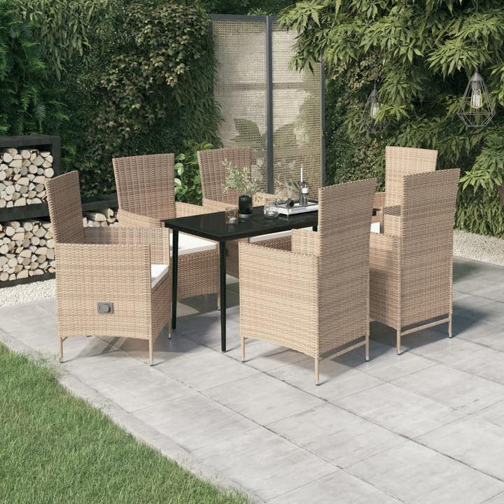 Set Mobilier De Grădină Cu Perne, 3 Piese, Negru