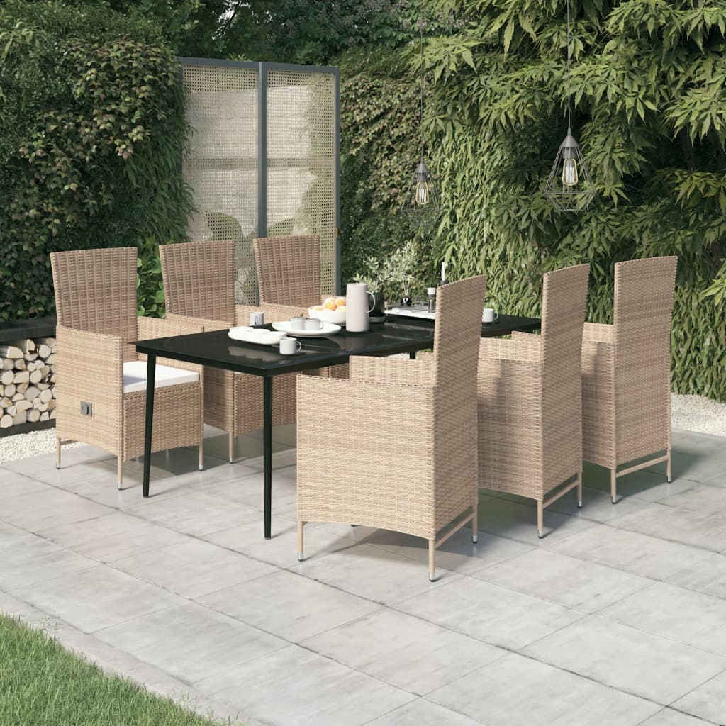 Set Mobilier De Grădină Cu Perne, 3 Piese, Negru