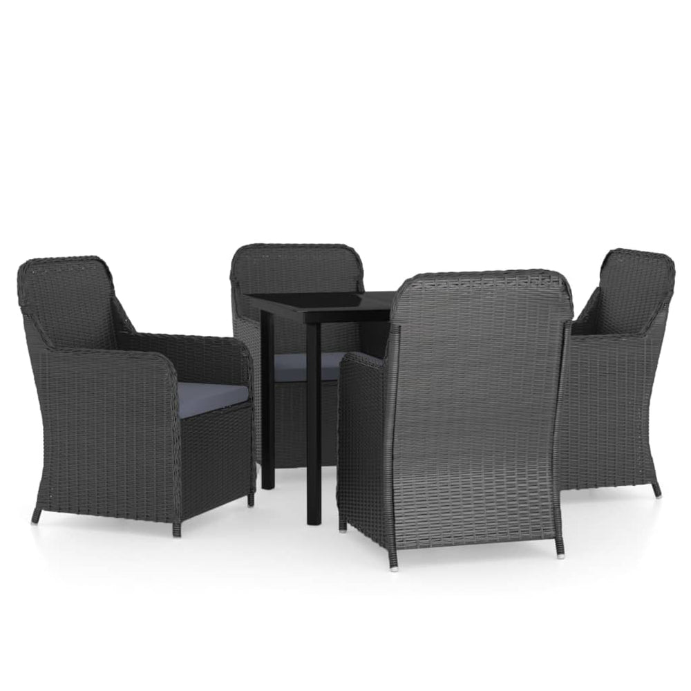 Set Masă Pentru Grădină, 5 Piese, Cu Perne,
