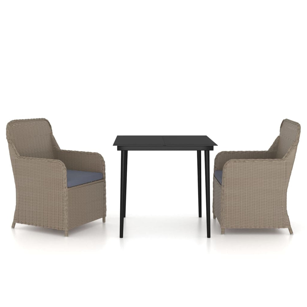 Set Mobilier De Grădină Cu Perne, 3 Piese,