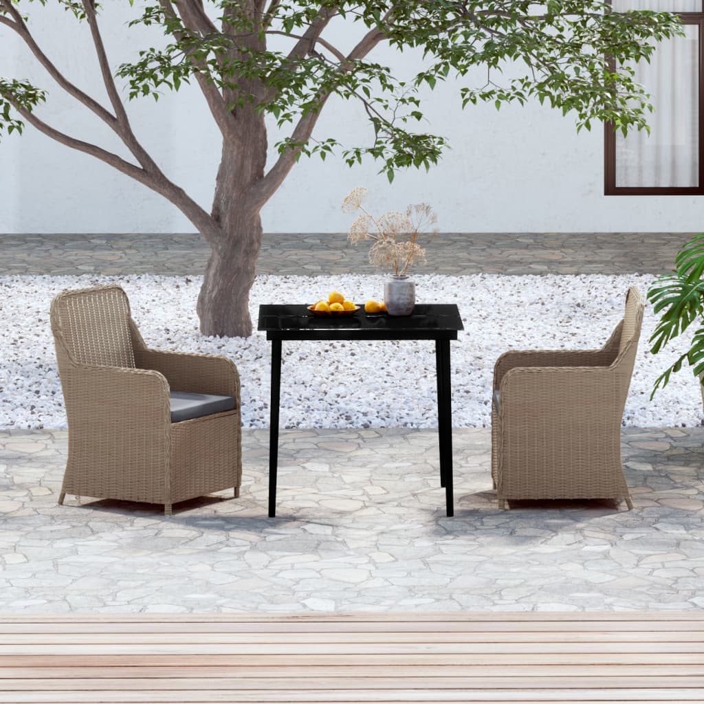 Set Mobilier De Grădină Cu Perne, 3 Piese,