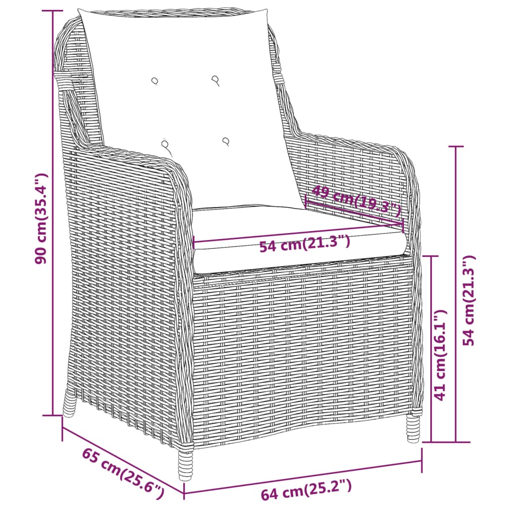 Set Mobilier Pentru Grădină, 3 Piese,