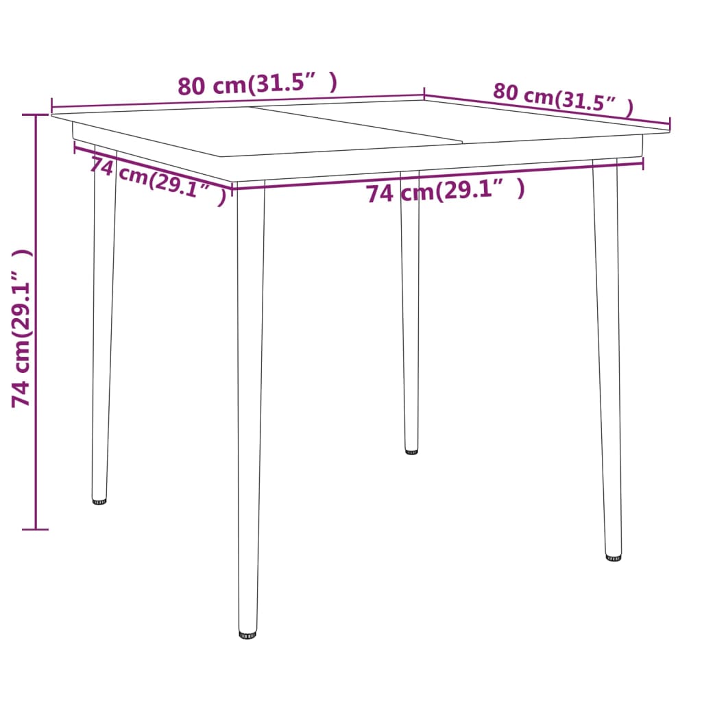 Set Mobilier Pentru Grădină, 3 Piese,