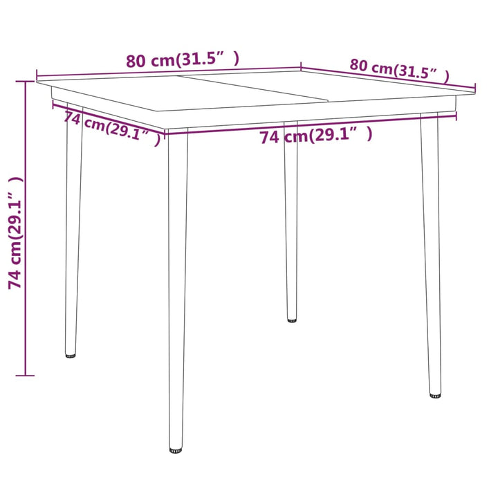 Set Mobilier Pentru Grădină, 3 Piese,