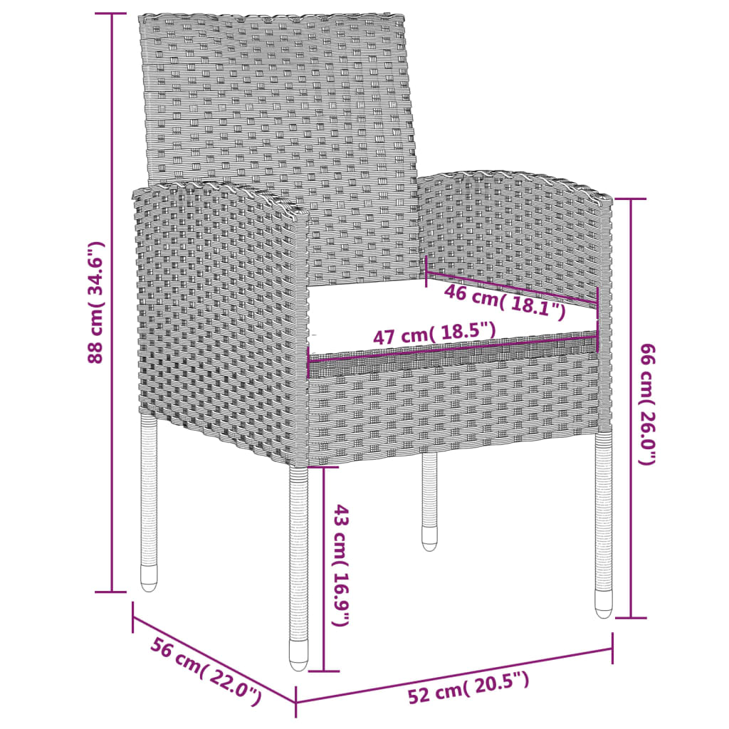Set Mobilier De Grădină, 3 Piese,