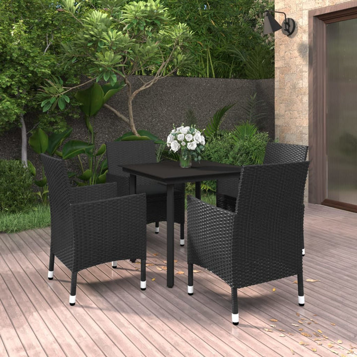Set Mobilier De Grădină Cu Perne, 7 Piese, Poliratan Și Sticlă