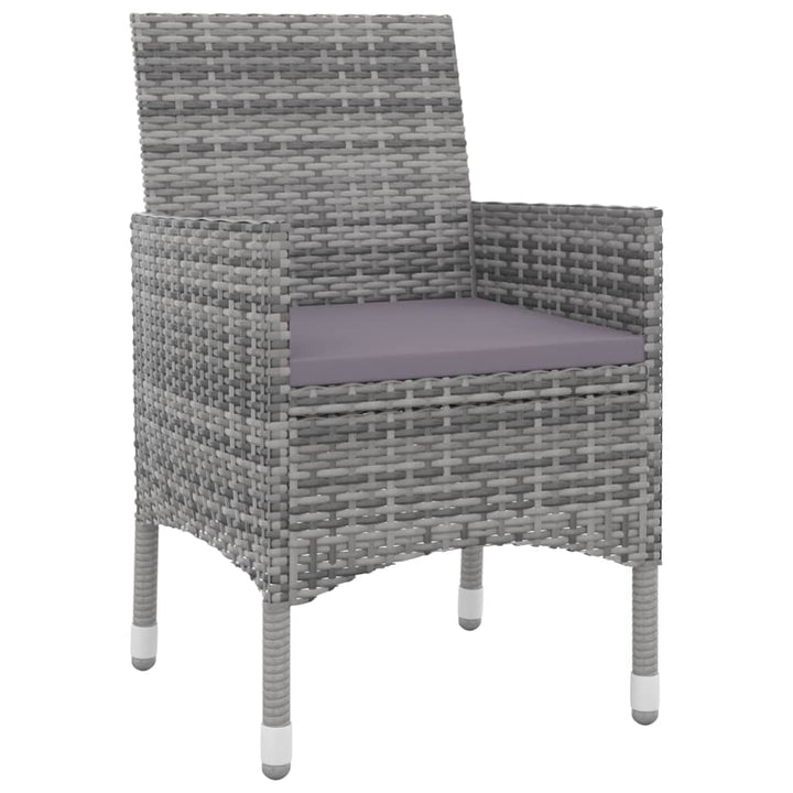 Set Mobilier De Grădină Cu Perne, 7 Piese, Poliratan Și Sticlă