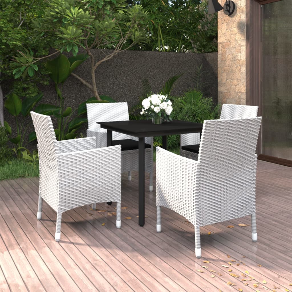Set Mobilier De Grădină Cu Perne, 7 Piese, Poliratan Și Sticlă