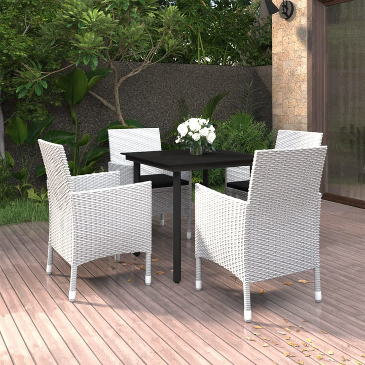 Set Mobilier De Grădină Cu Perne, 7 Piese, Poliratan Și Sticlă