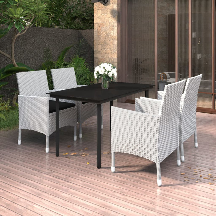 Set Mobilier De Grădină Cu Perne, 7 Piese, Poliratan Și Sticlă