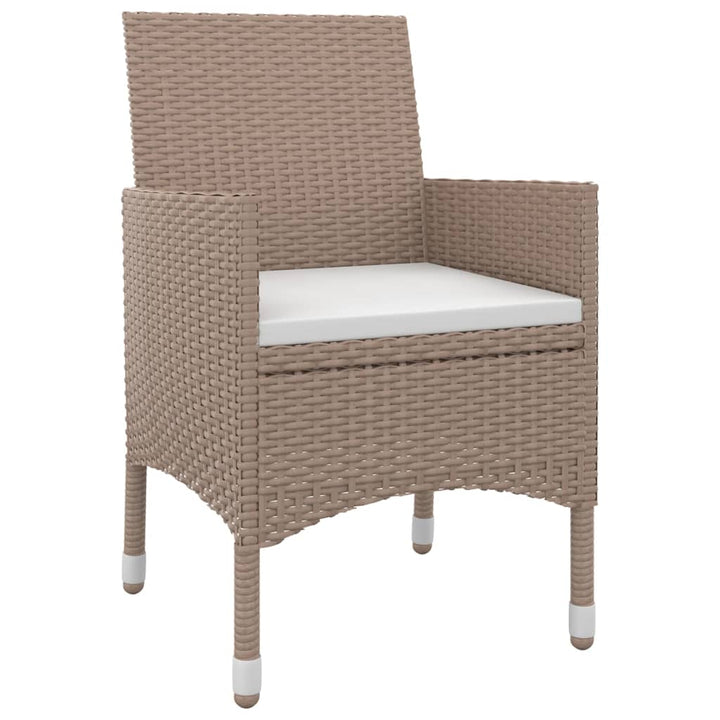 Set Mobilier De Grădină Cu Perne, 3 Piese, Poliratan Și Sticlă