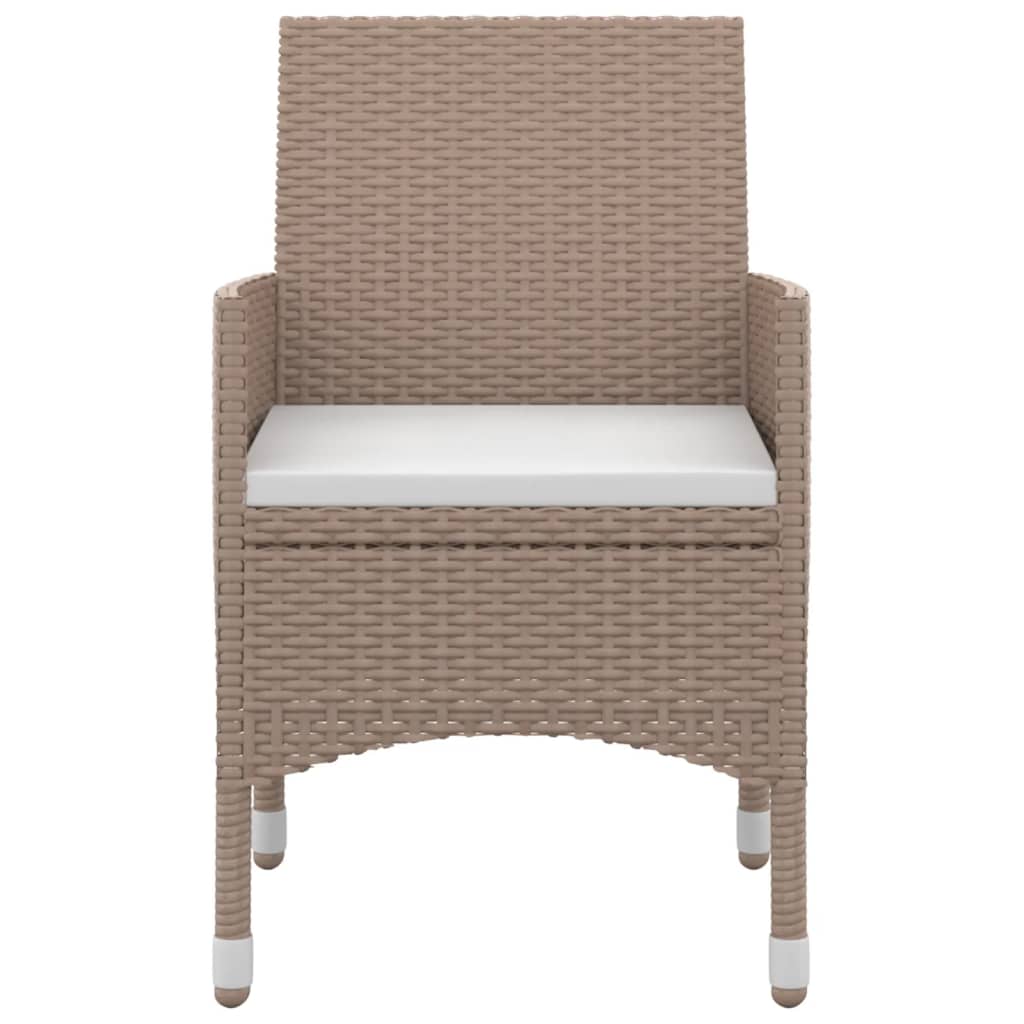 Set Mobilier De Grădină Cu Perne, 3 Piese, Poliratan Și Sticlă