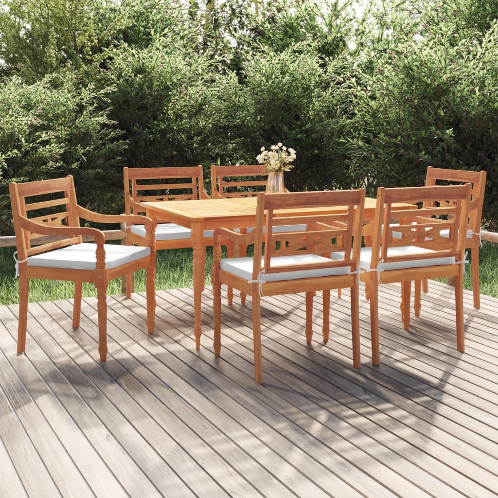 Set Mobilier De Grădină Cu Perne, 5 Piese, Lemn Masiv De Tec